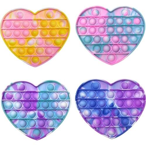 Heart Pentagon Fidget Toys Anti Stress Toys For Adults Children Push Fidget Sensory Toy Squishy Stress Relief Finger Toy