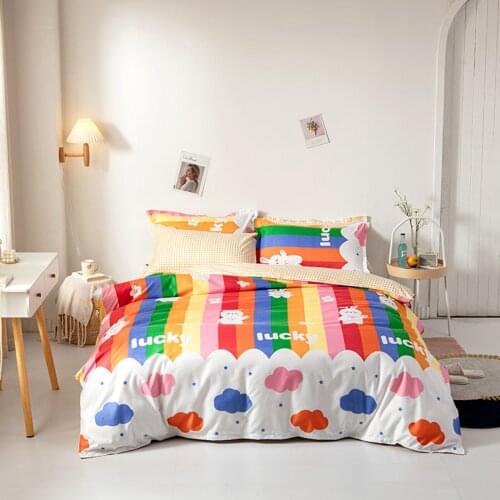 Cartoon Lucky rabit Bedding Set Kids Duvet/quilt cover pillowcase Single Queen King Size