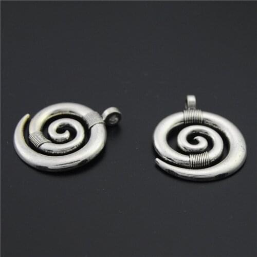 5PCS Vortex Eddy Spiral Charm Pendant Necklace For Men Women National Jewelry A2275