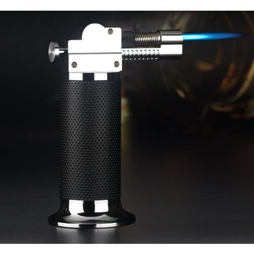 Metal 1300C Kitchen Cooking Torches Lighters Custom Windproof Blue Flame Lighter Outdoor BBQ Igniter Spray Gun Butane Lighter