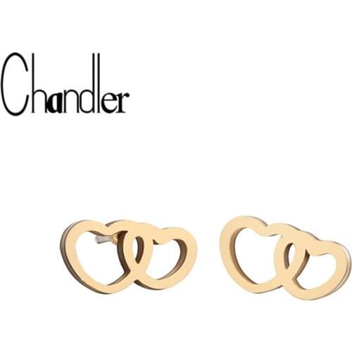 Chandler 2018 New Romantic Love Earrings Steel Forever Love Earrings Hollow Heart Love Earrings For Lover Wholesale Drop Shipper
