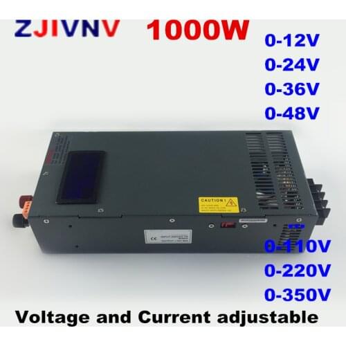 New 1000W switching power supply 0-12V 24V 36V 27V 48V 60v 72v 110v 220v 300v 350v voltage adjustable smps with Digital Display