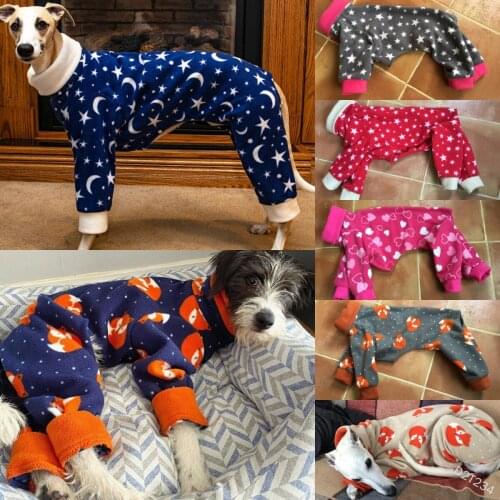 Dog Clothes Fashion Printed Warm High-neck Fleece Pet Four-legged Clothes T-Shirt