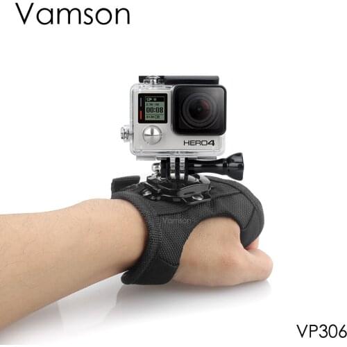 Vamson 360 Degree Rotation Palm Strap Accessories for GoPro Hero 9 8 7 6 5 4 3 Motion Camera for Yi 4k VP306
