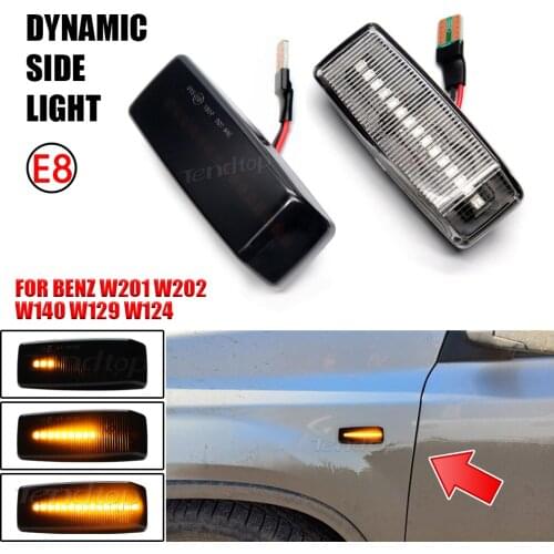 For Mercedes For Benz C E S SL CLASS W201 190 W202 W124 W140 R129 Dynamic Blinker Sequential Flashing Light Turn Signal Lamp