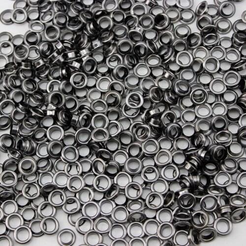 300PCS 8MM COPPER Bright black metal eyelets buttons clothes accessory free shipping