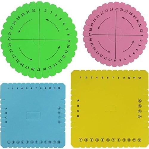 Mixed Bracelet Knitting Kumihimo Disc Disk Tray Braided Rope Knot Round Square Handmade DIY Knitting Tool Board