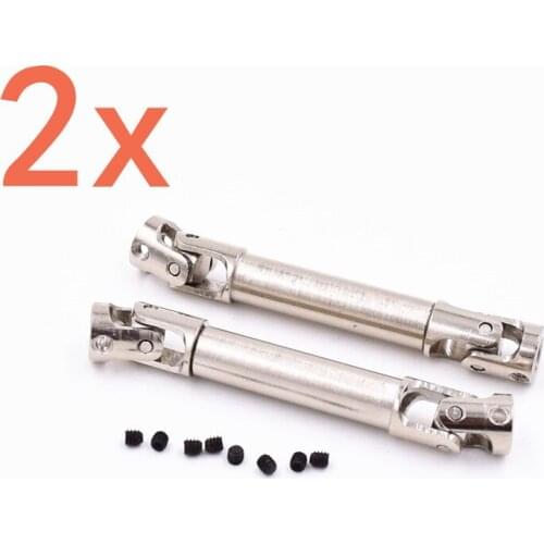 2pcs RC Car Steel Universal Driven Dogbone 50-70mm 60-85mm 75-115mm Drive Shaft Joint 3*3 4*3 4*4mm For 1/24 Remote Control Car