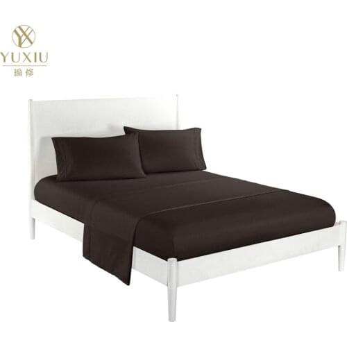 Yuxiu Bedspread Coverlet sets flat fitted sheets pillowcases Plain solid brushed Twin Full Queen King bedding set bed linens