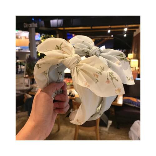 2021 NEW High Quality Big Bow Womens Simple Wide-brimmed Hairpin Satin Western Style Headband Headwear Wholesale/ Drop Shipping