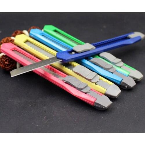 1PC Candy Color DIY Tools Wenwan Tool Knife Metal Small Student Utility Knife Manual Paper Knife Supplies Art And Craft