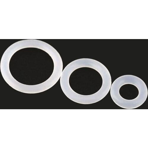 10/20pcs Clear Silicone O-Rings Rubbe Various Sizes High Temperature Resistant Seal