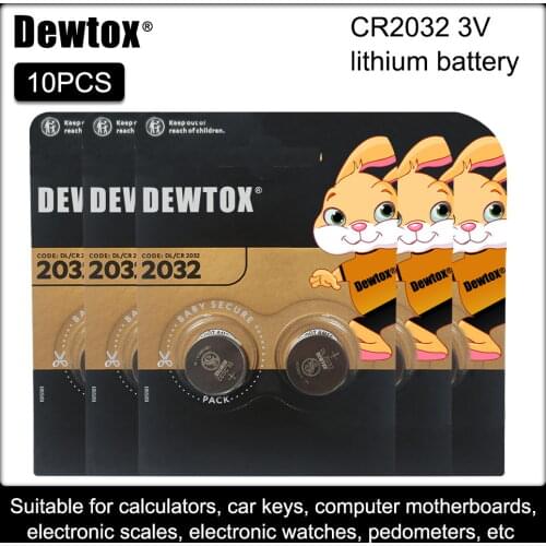 10pcs original for DURACELL cr2032 DL2032 ECR2032 5004LC KCR2032 BR2032 3v button battery For Watch Computer Remote control toys