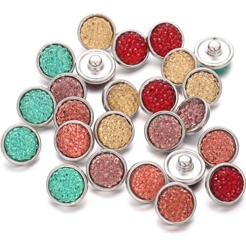 10pcs/lot Fashion Round 12MM Snap Buttons with Zinc Alloy Bottom for Snaps Bracelets Fit DIY Snap Jewelry