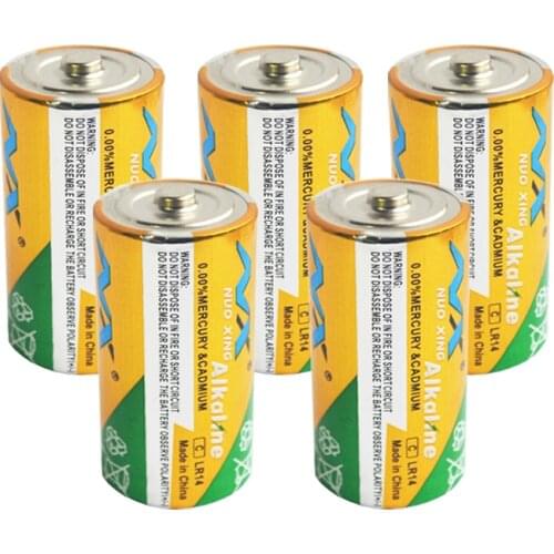 5pcs 1.5V LR14 C Size Battery Alkaline MN1400 E93 AM-2 Dry Battery Batteries Cell For camera MP3 Walkman Toys GAS cooker