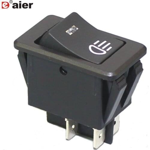 50PCS ASW-17D 35A 12VDC ON-OFF DPST 4Pin Rocker Switch With LED