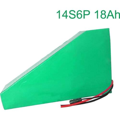 52V 18Ah 14S6P 18650 Li-ion Battery Pack E-Bike Ebike electric bicycle 235*215*180*70*70*50mm