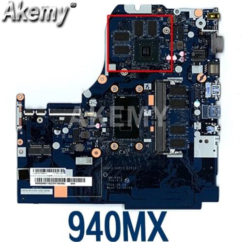 Akemy Original For Lenovo 510-15IKB Laptop Motherboard Nm-A981 5B20M31162 MainBoard with GF940MX 2GB 4GB RAM i7-7500U Processor