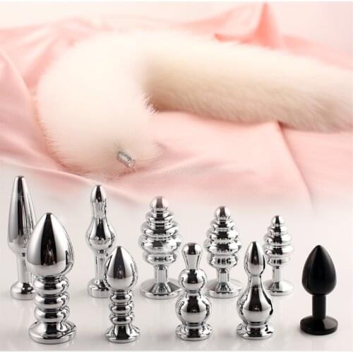 Erotic Removable Stainless Smooth Steel Butt Plug Sex Toys for Prostate Massager Adults Games Tail Party Cosplay