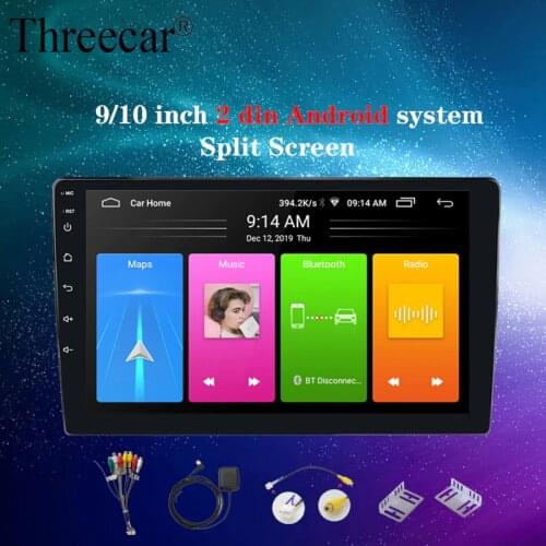 2din Car Radio Android 8 Universal GPS Navigation Bluetooth 2.5D Touch Split Screen Wifi Car Audio Stereo FM USB Car Multimedia