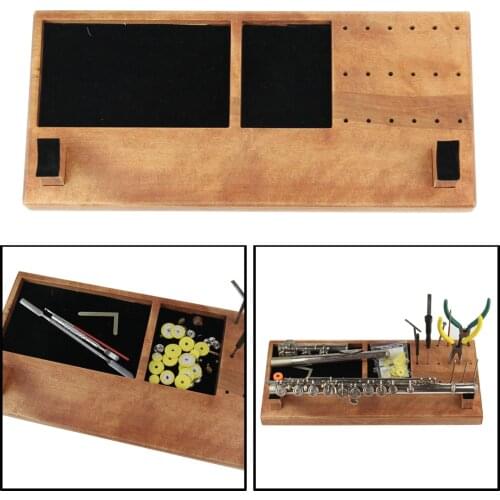 Wooden Tool Box Storage Organzier Household Hand Tool Kit Case Holder for Musical Instrument Saxophone Flute Clarinet Repair