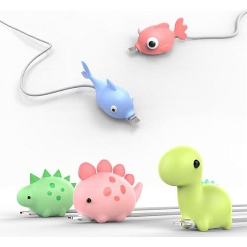 Animal Cable Storage Holder Cartoon Cable Doll Protection Cover for iPhone iPad USB Cable Case Wire Winder Protector
