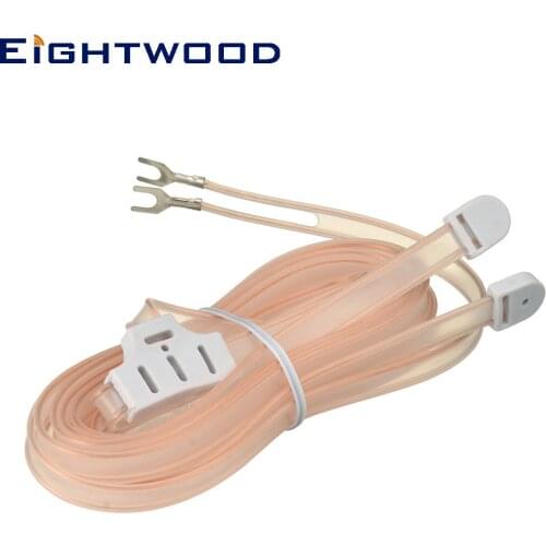 Eightwood FM Dipole Antenna 300 Ohm with 2 Pin Bare Wire Twin Lead for AV Audio Vedio Home Theater Receiver HDTV TV Tuner