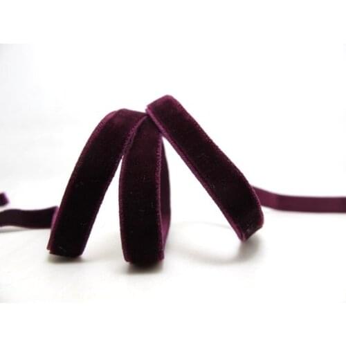 6 / 9/ 16/ 22mm || Single Face ELASTIC STRETCHY Velvet Ribbon || Swiss Made Nylon Velvet by the YARD