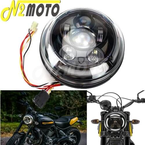 Motorcycle LED Headlight For Ducati Scrambler Café Racer Classic Desert Sled Icon Sixty2 Urban Enduro 12V Lamp Lighting Assembly