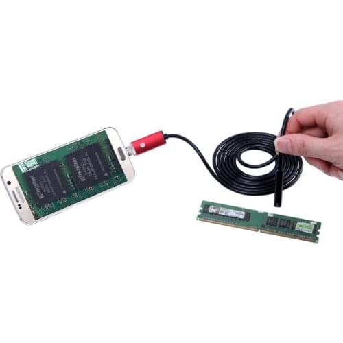 7mm 1M Cable 6 Lens MircoUSB Android OTG USB Endoscope Camera IP67 Waterproof Snake Tube Pipe Android USB Borescope 480P Camera