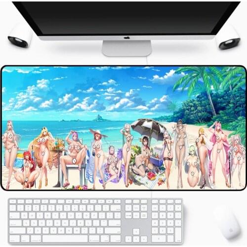 Sexy Anime Big Ass Kawaiyi Gaming Mouse Pad RGB Gamer Big Mouse Pad Computer LED Backlit Mouse Pad Keyboard Table Mat 400X900MM