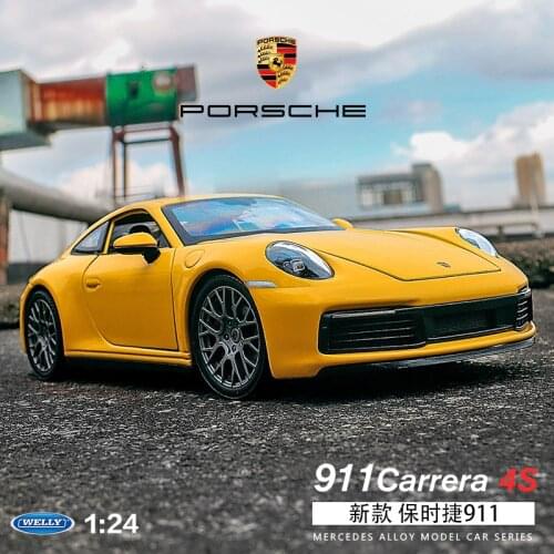 Welly 1:24 Porsche 911 Carrera 4S 992 alloy car model simulation car decoration collection gift toy Die casting model boy toy