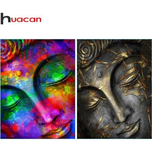 Huacan Diamond Painting Rhinestones Buddha DIY Diamond Mosaic Embroidery Beads Sets Religion Handmade Gift Decoration For Home