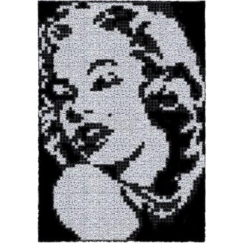 Latch Hook Rug Kits Girl Crocheting Carpet Rug 100% Acrylic Yarn Cushion Mat DIY Carpet Rug Home Decor