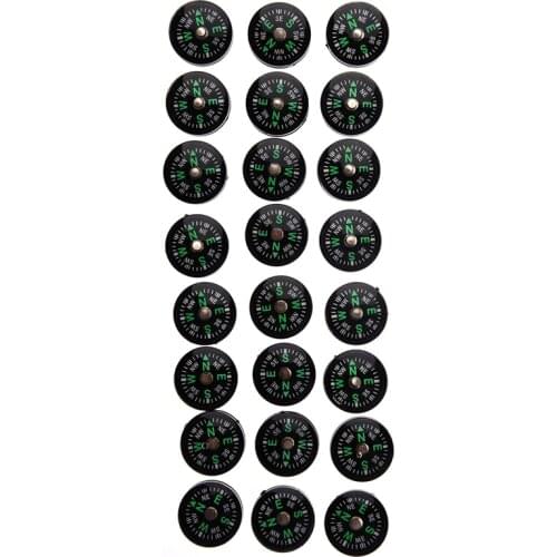 ELOS-Wholesale Lot 24pcs 20mm Small Mini Compasses for Survival Kit