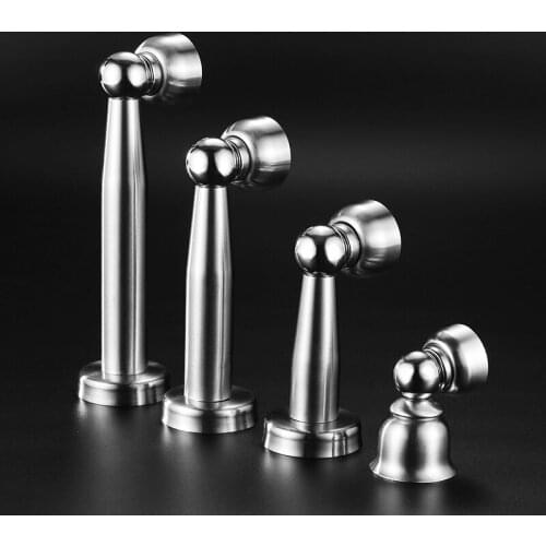 Stainless steel extended door suction wall and floor suction indoor toilet strong magnetic invisible short door suction anti col