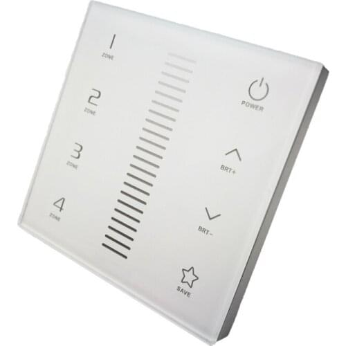 New EX5 Led Dimmer 120V 220V 4 Zones Multi Touch Panel Wall Mount Dimming 2.4GHz Wireless DMX512 Master Dim Controller