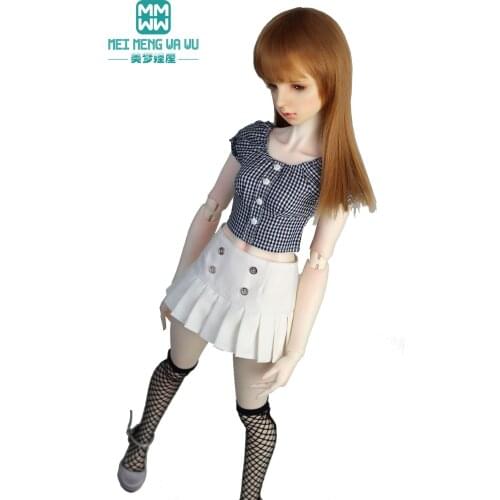 BJD Doll clothes 58-60CM 1/3 BJD SD Dolls toys Ball Jointed Doll Fashion plaid shirt, mini skirt, jeans