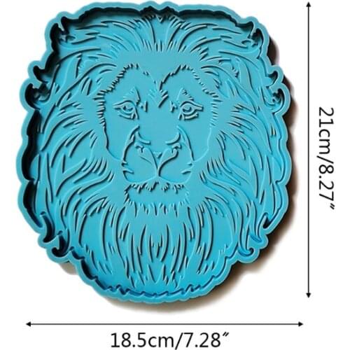 Lion Head Tray Epoxy Resin Mold Coaster Casting Silicone Mould DIY Crafts Jewelry Home Decorations Making Tools T84A