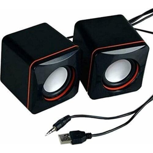 One Pair Wired Computer Speakers USB Powered Desktop Mini Speaker Bass Sound Music Player For PC Laptops Notebooks