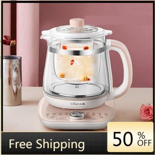 Pink Electric Kettle Camping Hot Water Glass Electric Coffee Kettle Induction Cooker Samovar Chaleira Eletrica Glass Kettle