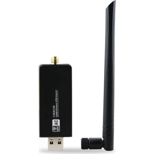 USB WIFI Adapter for PC Desktop Laptop Windows 10/8.1/8/7/XP MAC LINUX 2 Antenna 1200Mbps for Gaming