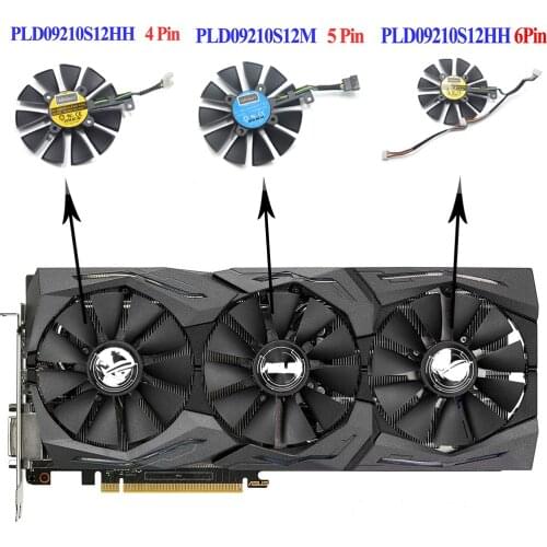 87mm Cooler Fan PLD09210S12HH PLD09210S12M For ASUS RX VEGA64 VEGA56 64 RX 580 Fan GTX 1080Ti Graphics Card Cooling Fan
