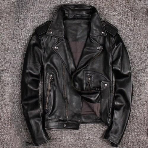 Moto Biker Designer Women Sheepskin Leather Jacket Coats Black Red Plus Size XXXL Genuine Leather Jacket Women Streetwear A582
