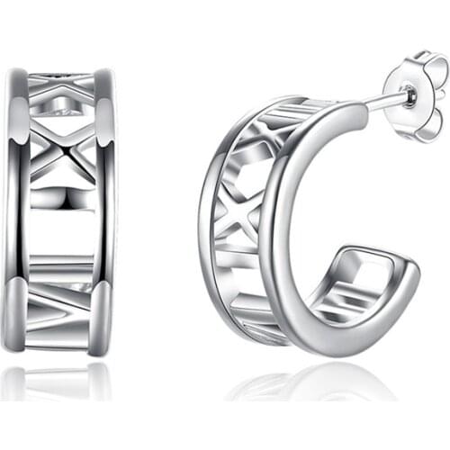 BABYLLNT 925 Sterling Silver Stud Earring For Women Fashion Charm Wedding Engagement Party Jewelry Gift