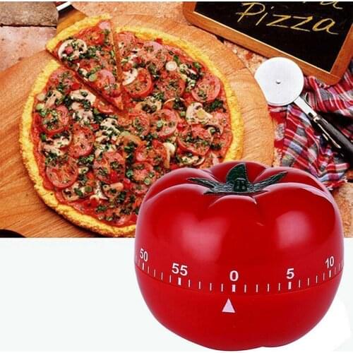 1pc Tomato Shape Kitchen Mechanical Timer Cooking Countdown Reminder Kitchen Cooking Timing Tool