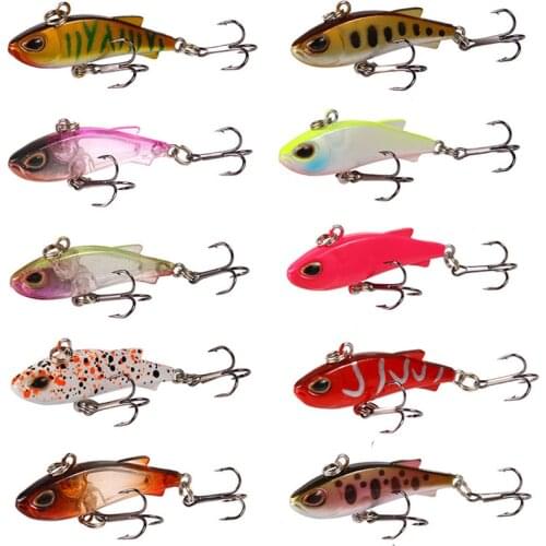 1Pcs High Quality Fishing Lure 4.5cm 4g Vibration Artificial Hard Bait Sinking Winter Fishing Wobbler Swimbait With Japan Hook