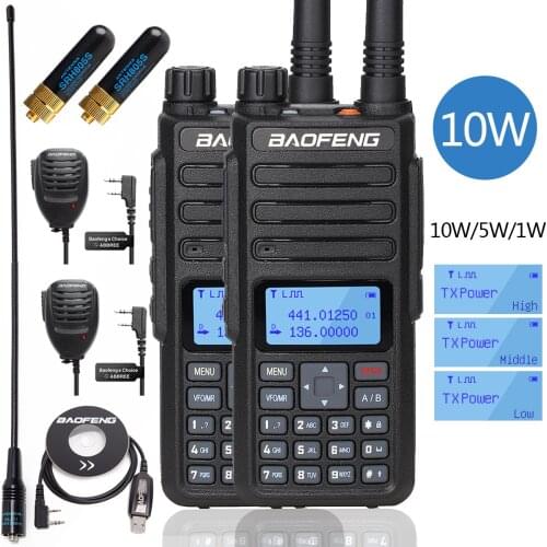 2pcs 2020 NEW BAOFENG BF-H6 Walkie Talkie 10km 10W Ham Radios Dual band Transceiver 136-174&400-470MHz Transmitter Two Way Radio