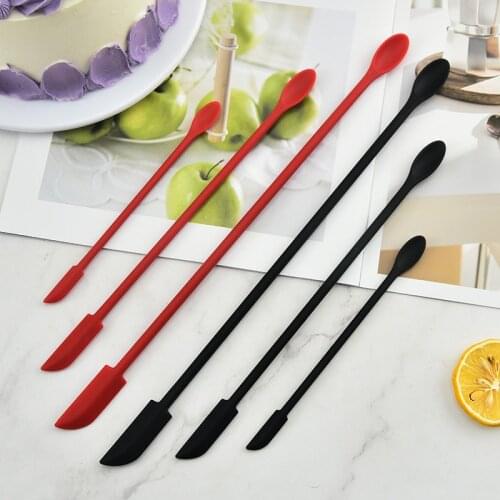 3PCS Mini Tip Scraper Jam Double-headed Spoon Silicone Spatula Baking Tool Bakery Accessories Kitchen Tools Cooking