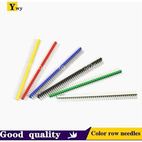 5PCS/LOT color pin header 2.54 pitch 2*40P double row pin double row straight pin green/white/red/blue/yellow